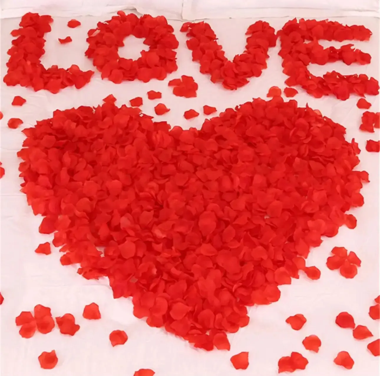 1000 Pcs/Pack Artificial Flower Rose Petals for Wedding Valentine's Day Decor