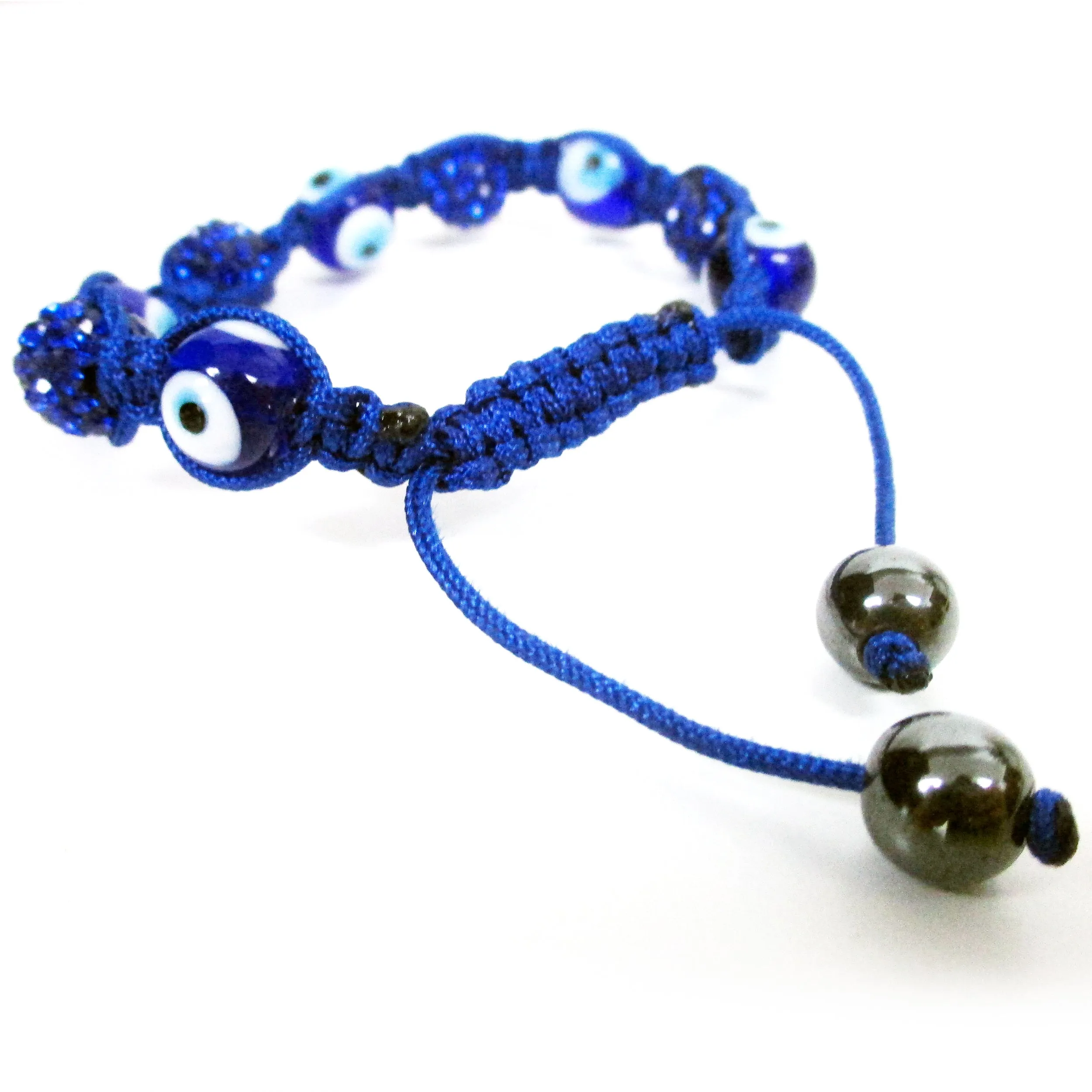 12mm Evil Eye Macrame Good Luck Beaded Bracelet Adjustable Protection Gift Hamsa