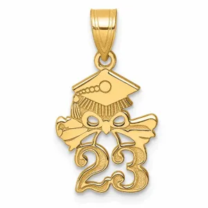 14K Graduation Cap and Diploma - 2023 Charm