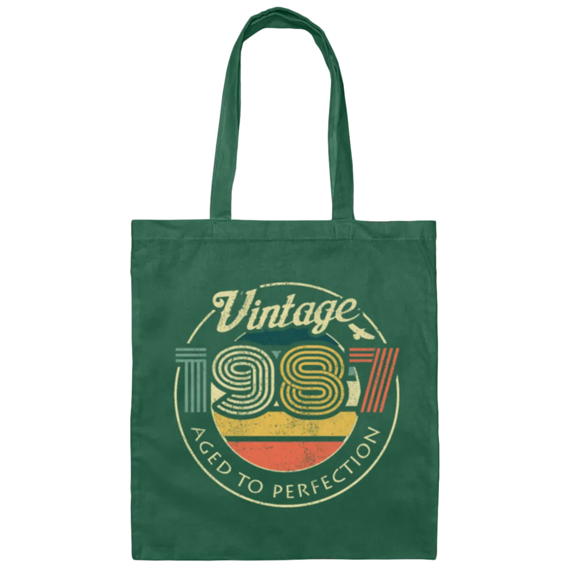 1987 Vintage Born In Retro Age Birthday Gift Idea Canvas Tote Bag