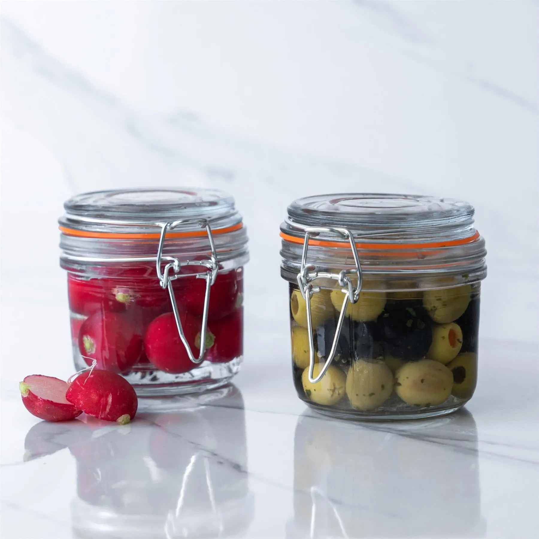 200ml Classic Glass Storage Jar   Four Free Coloured Seals