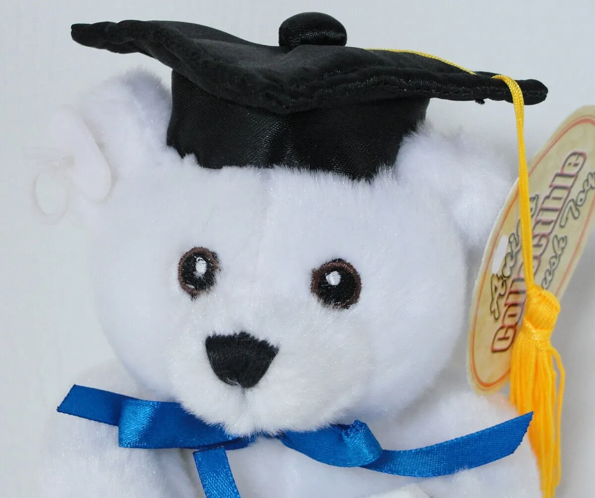 6" White Graduation Bear (1ct)