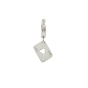 Ace of Heart Earring - Sterling Silver