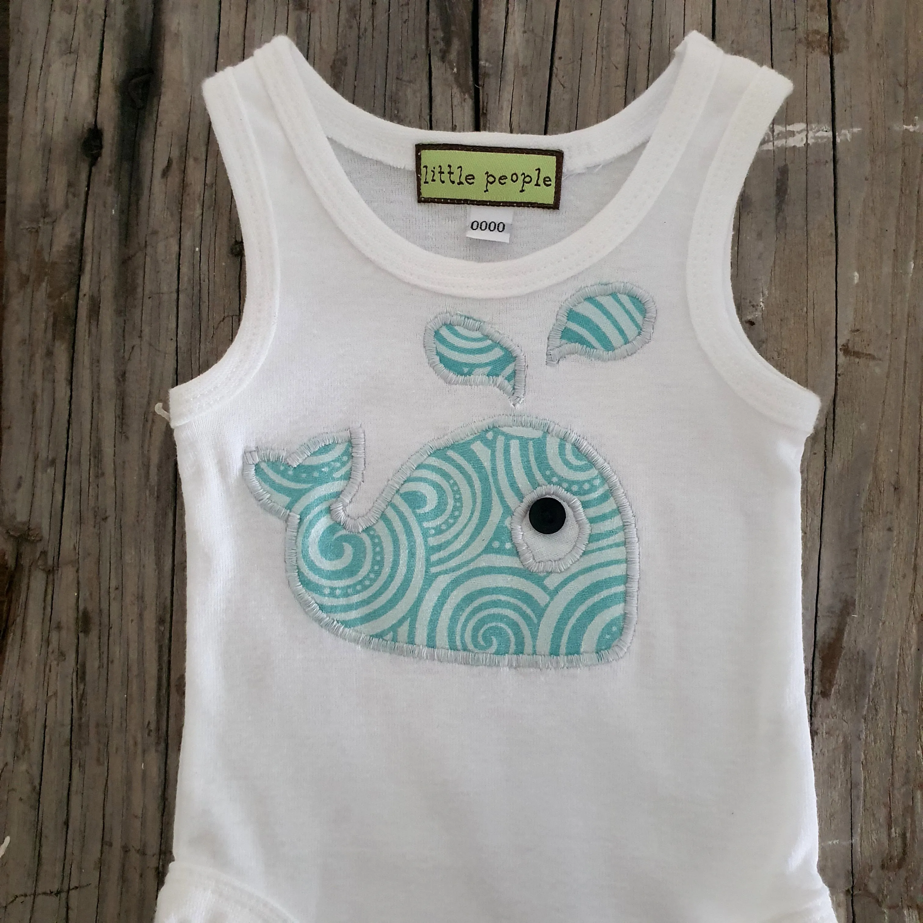 Appliqued Bodysuit - William the Whale