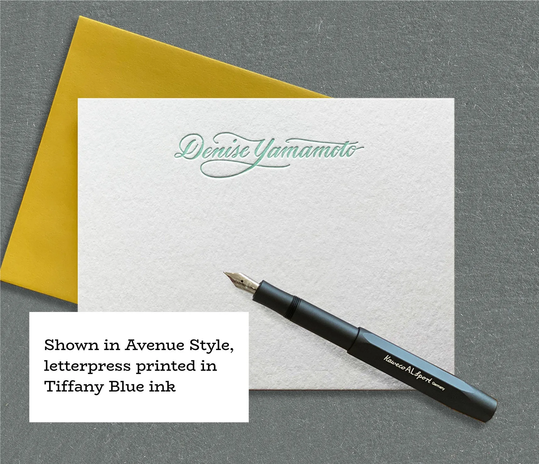Avenue Custom Letterpress Stationery Suite