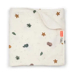 BABY BLANKET GOTS MUSLIN SEA