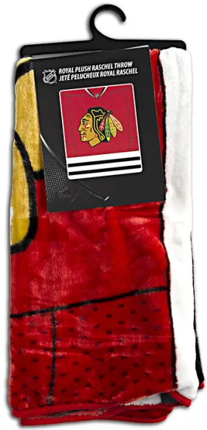 BCIL5 Blanket - Raschel Jumbo - Chicago Blackhawks