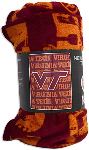 BCVT1 Blanket - Rolled Micro Raschel - Virginia Tech