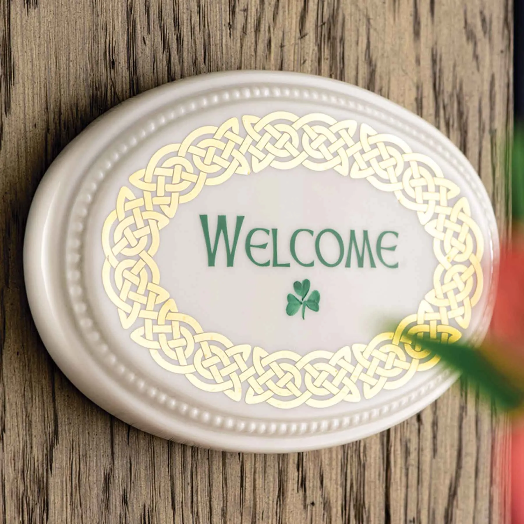 Belleek Welcome Plaque