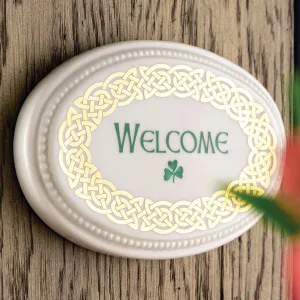 Belleek Welcome Plaque