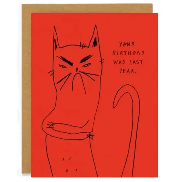 Bitter Kitty Birthday Card