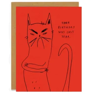 Bitter Kitty Birthday Card