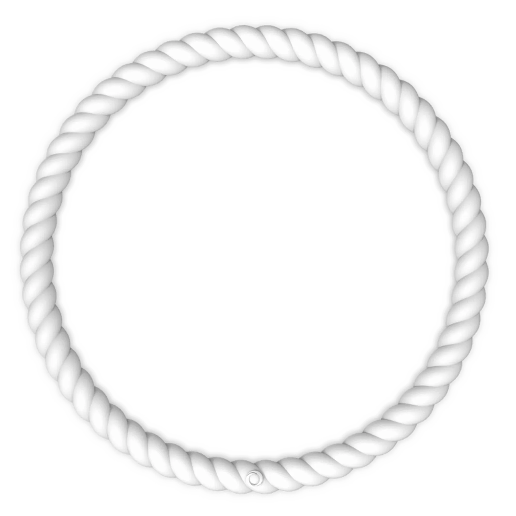 Braided Stackable Silicone Bracelet - White