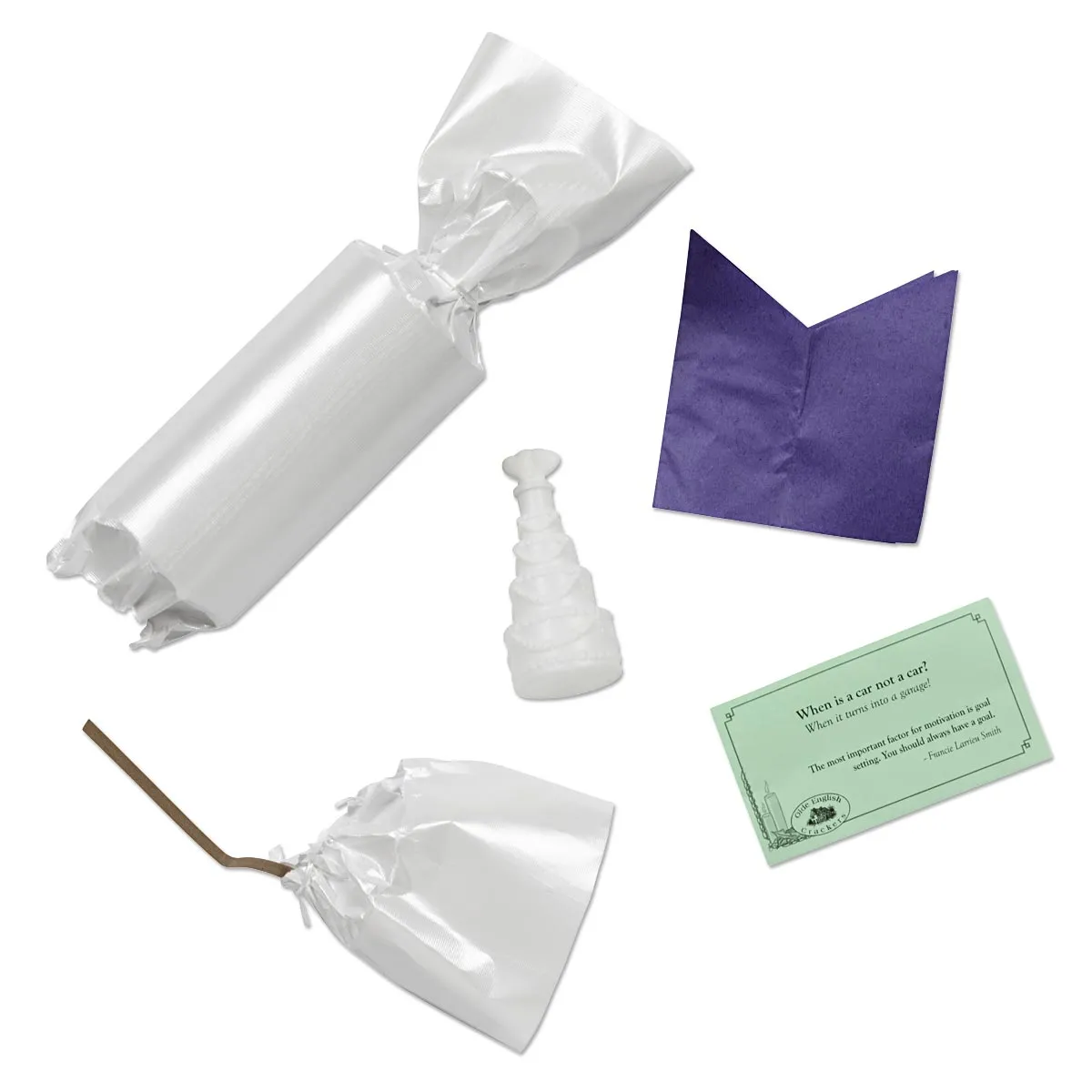 Bridal Wedding Shower Reception Party Favors Table Decorations Pearl White Wedding Cake Bubbles Christmas Crackers Poppers (6)