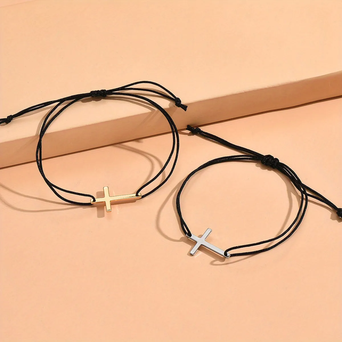 Columbus | Pair Cross braided bracelet