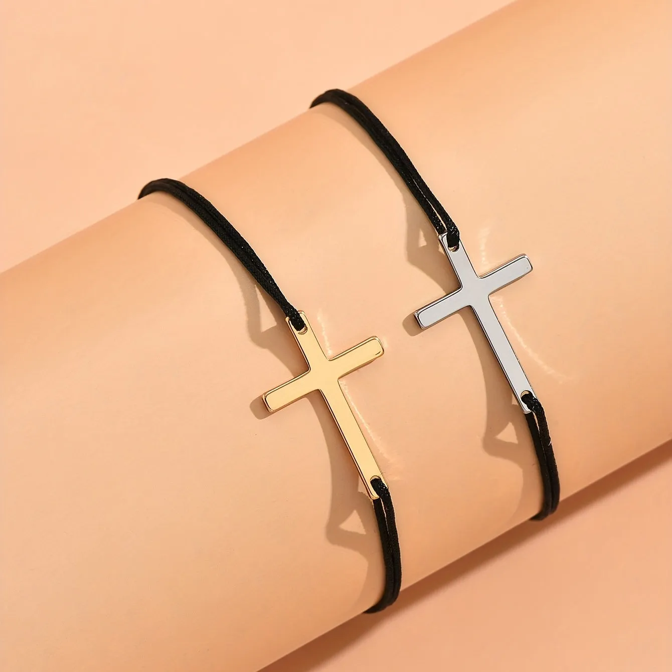 Columbus | Pair Cross braided bracelet