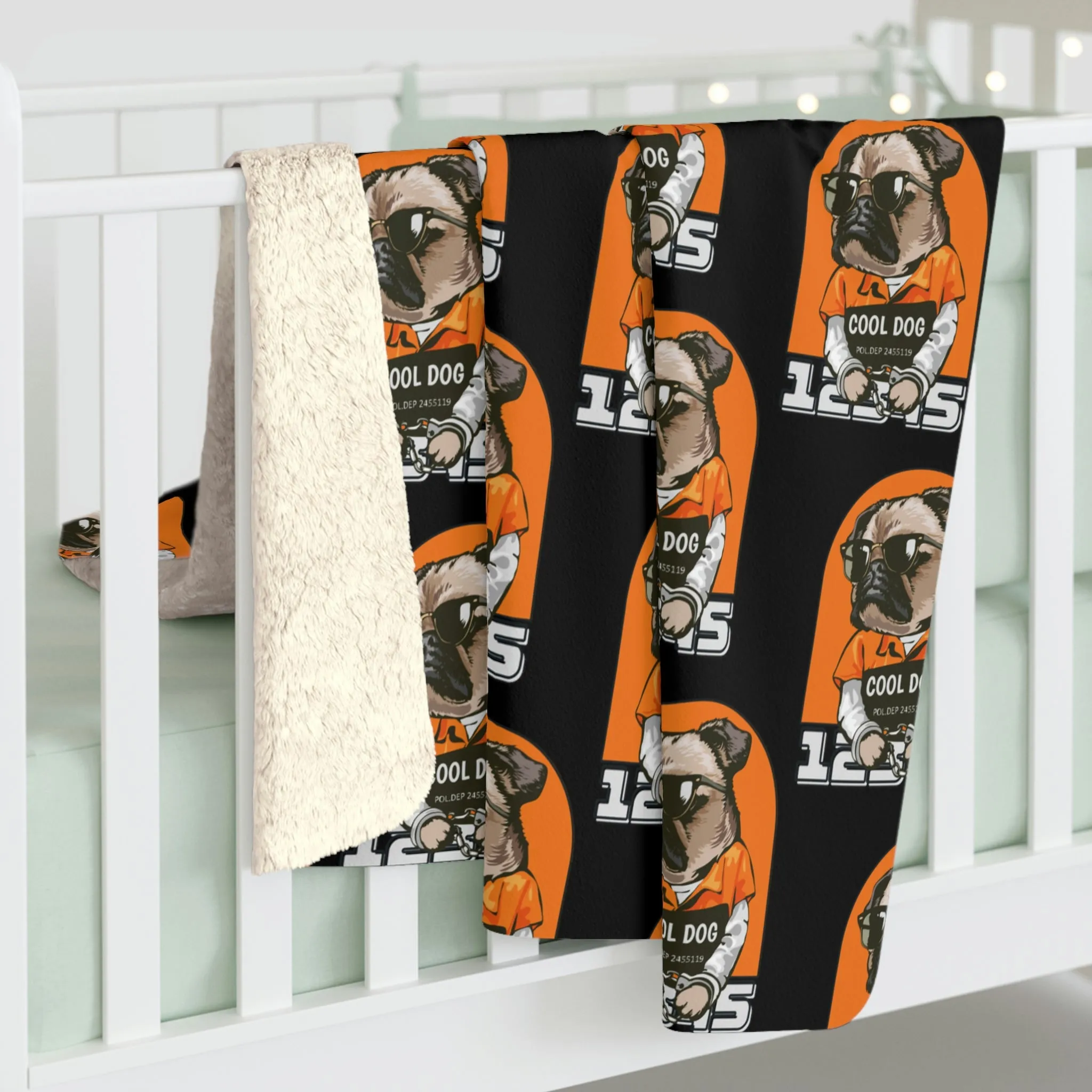 Cool Dog Sherpa Fleece Blanket POD