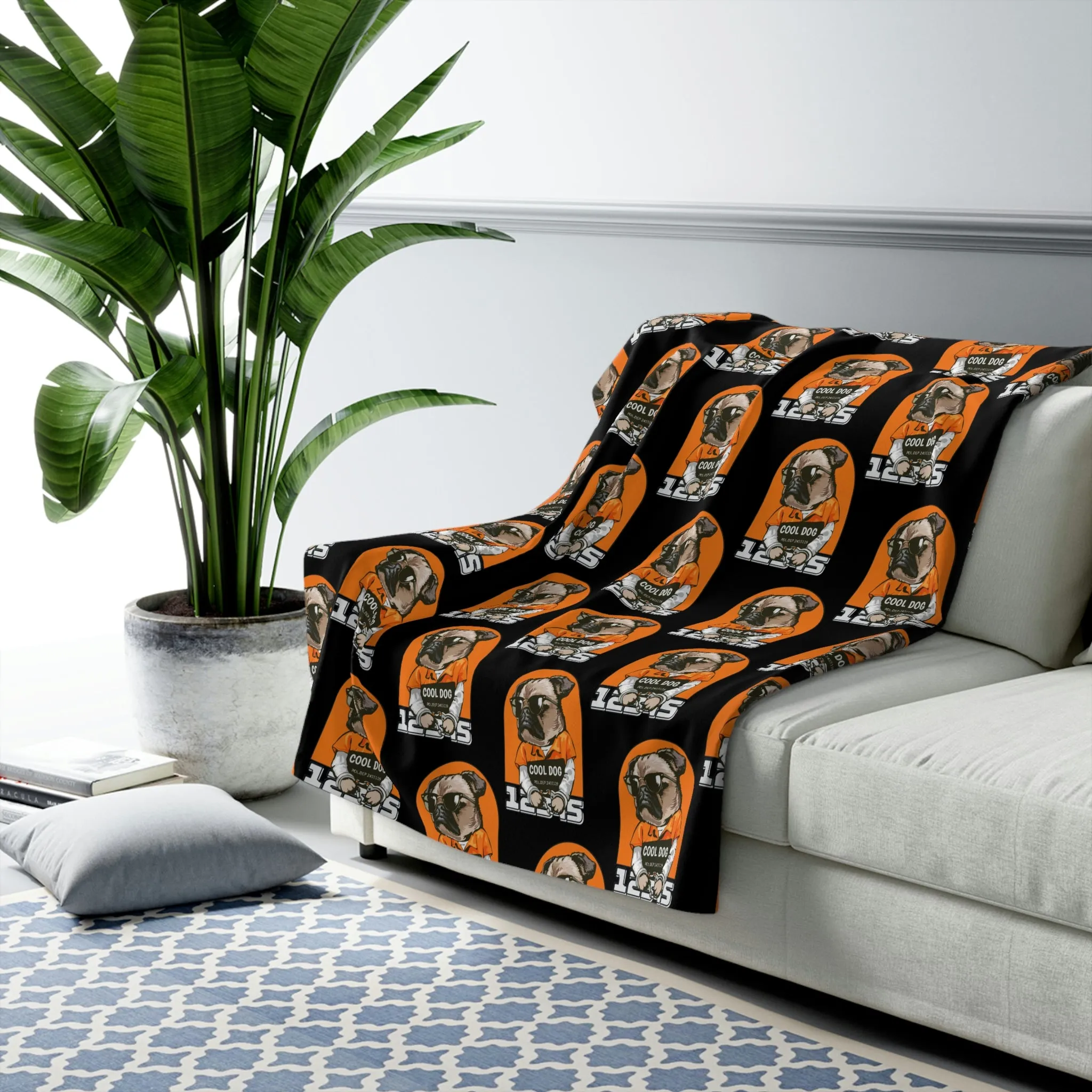 Cool Dog Sherpa Fleece Blanket POD