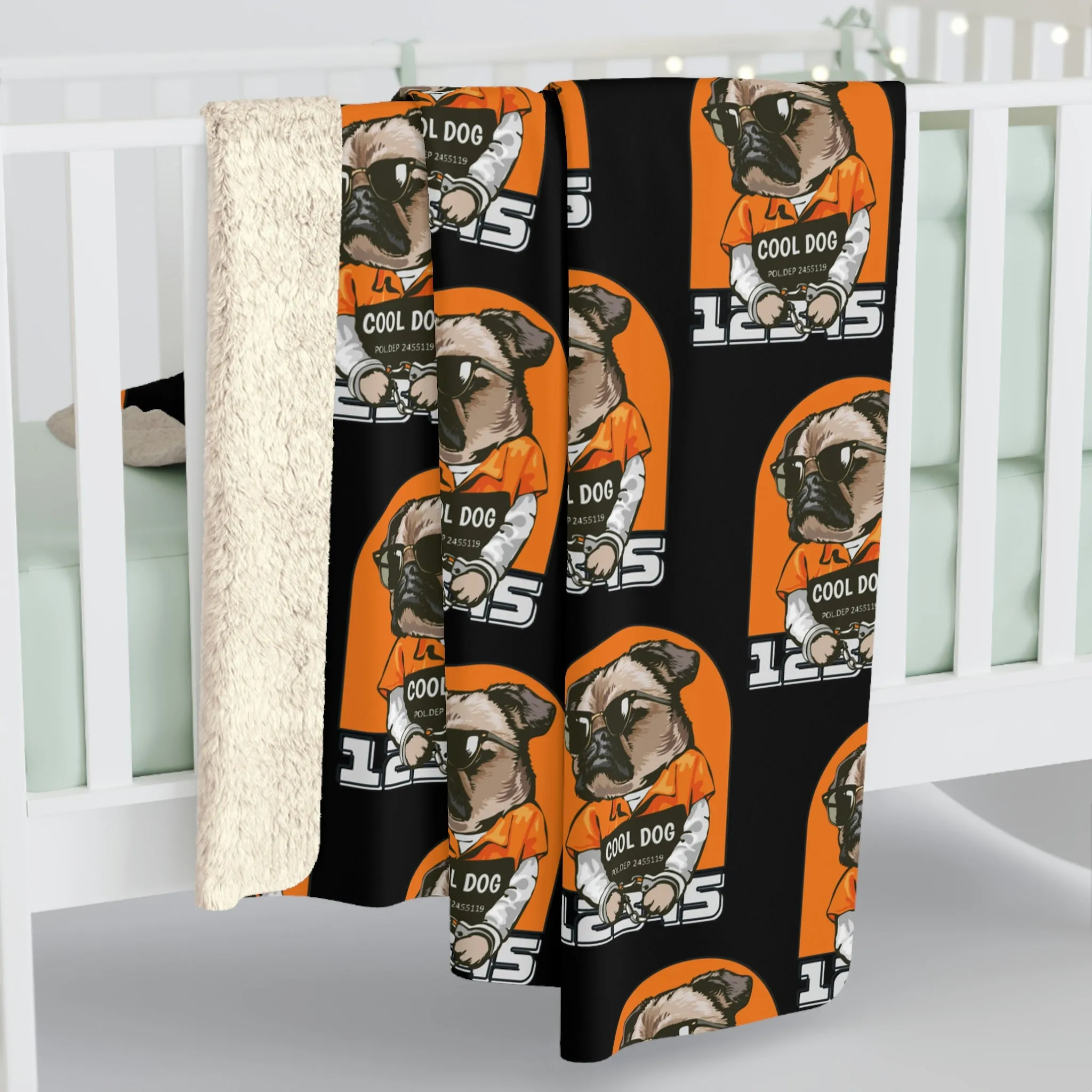 Cool Dog Sherpa Fleece Blanket POD