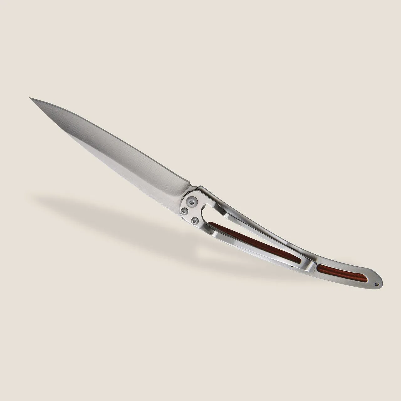 Coral Wood and Lion Ornate Decorative Pocket Knife