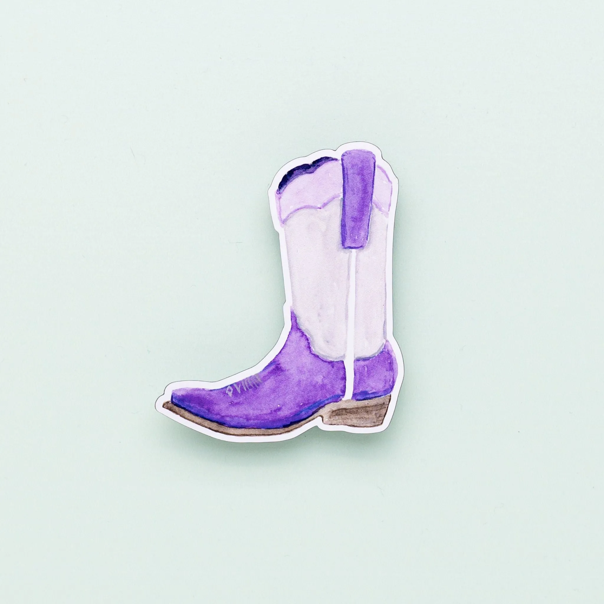 Cowboy Boot Magnet - Purple