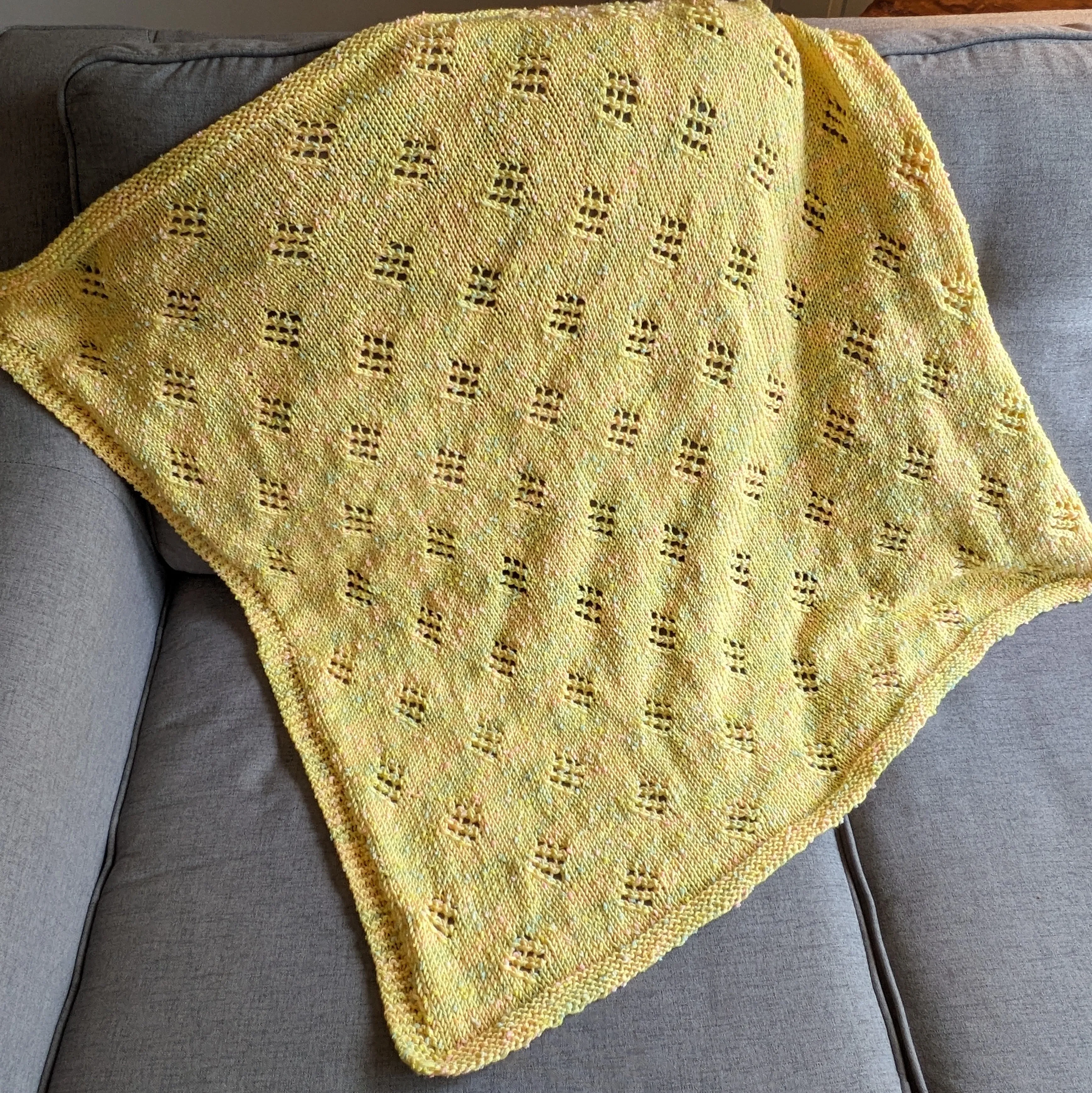 Cozy Baby Blanket - Yellow Fleck