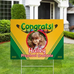Crayons Graduation Yard Sign
