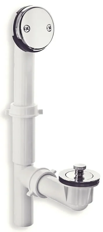 Danco 51933 Tub Drain Kit, Plastic, White, Chrome, For: Standard Size Tubs :BX  1: QUANTITY: 1