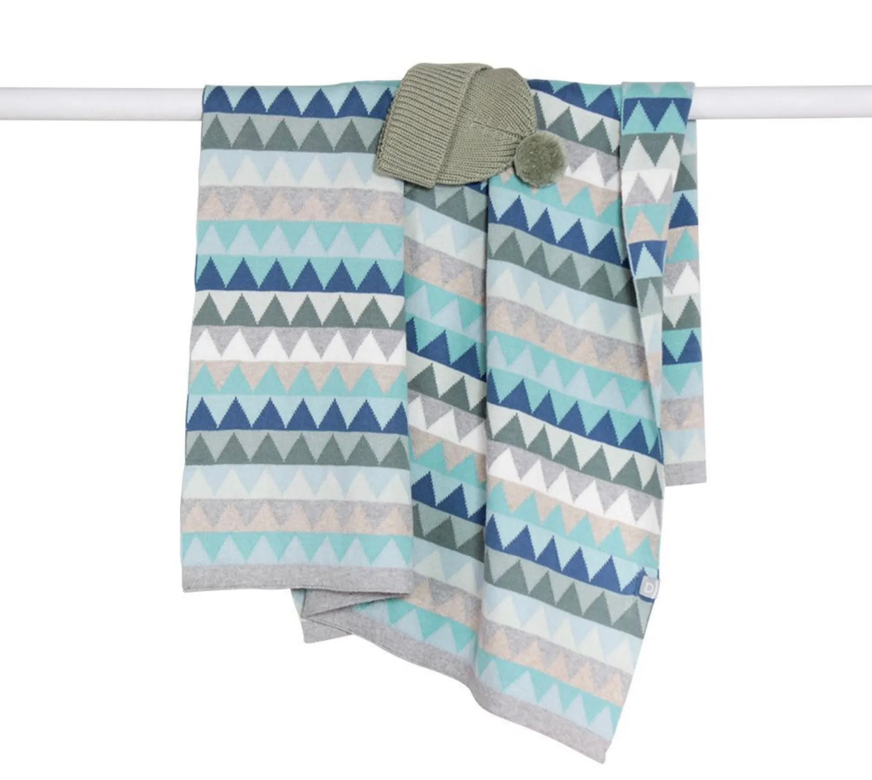 D)Lux Archie Triangles Baby Blanket