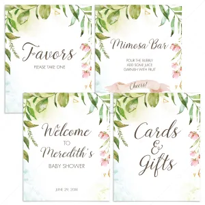 Garden Baby Shower Decorations Printable