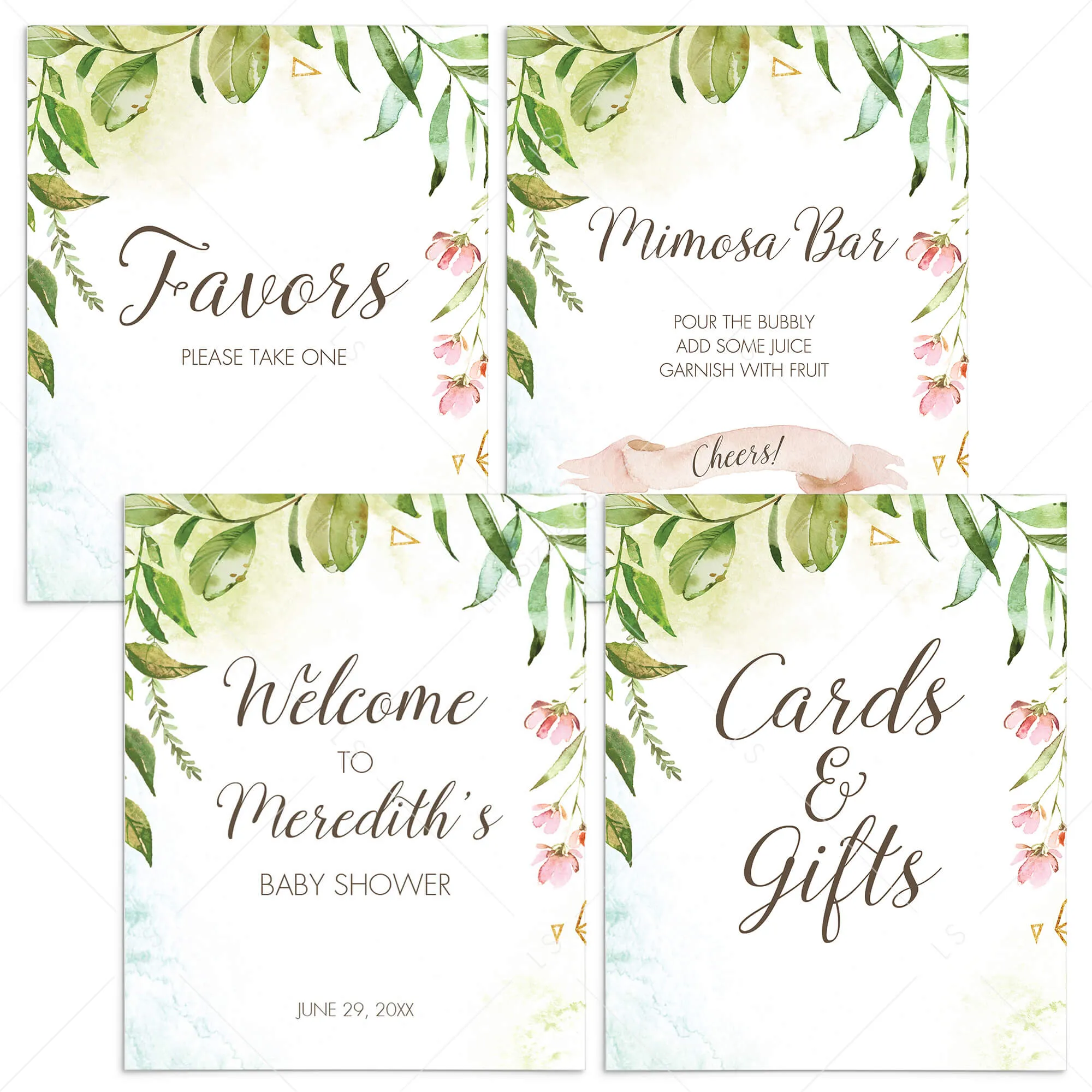 Garden Baby Shower Decorations Printable