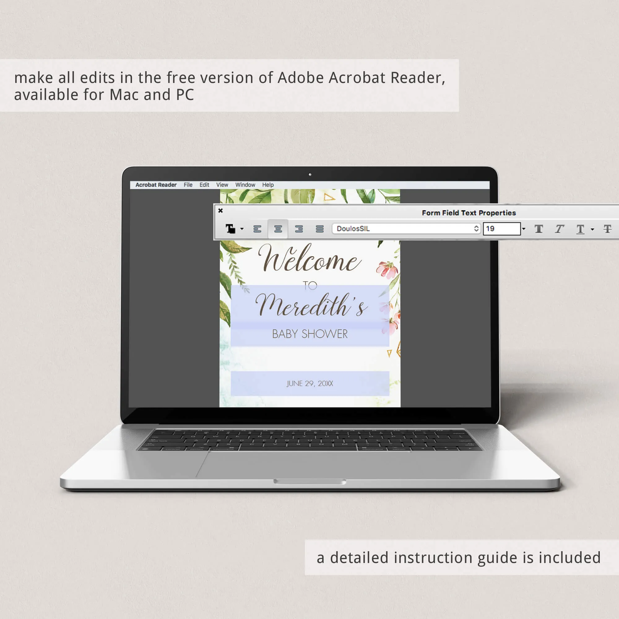 Garden Baby Shower Decorations Printable