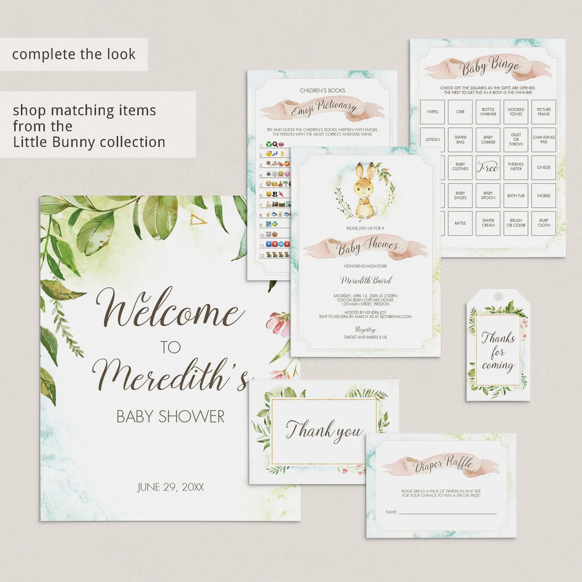Garden Baby Shower Decorations Printable