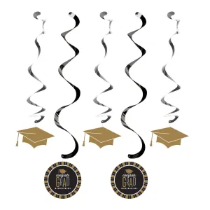 Glitz Graduation Dizzy Danglers - Silver & Gold