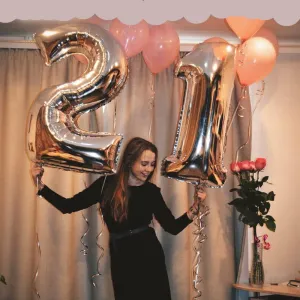 Gold Decorative Number Balloon For Party
