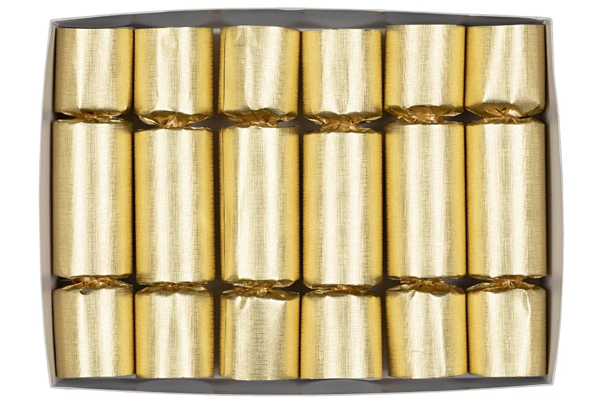 Gold Foil Christmas Crackers Table Decorations Party Favors Poppers