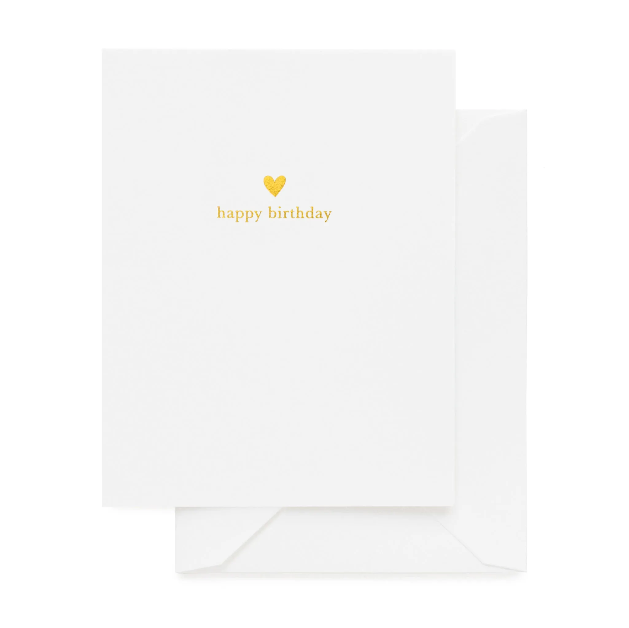 Gold Heart Happy Birthday