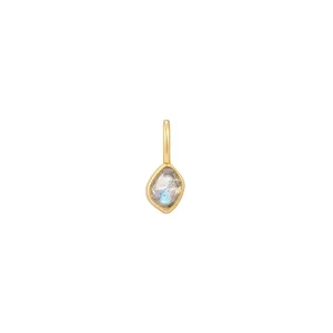 Gold Labradorite Charm