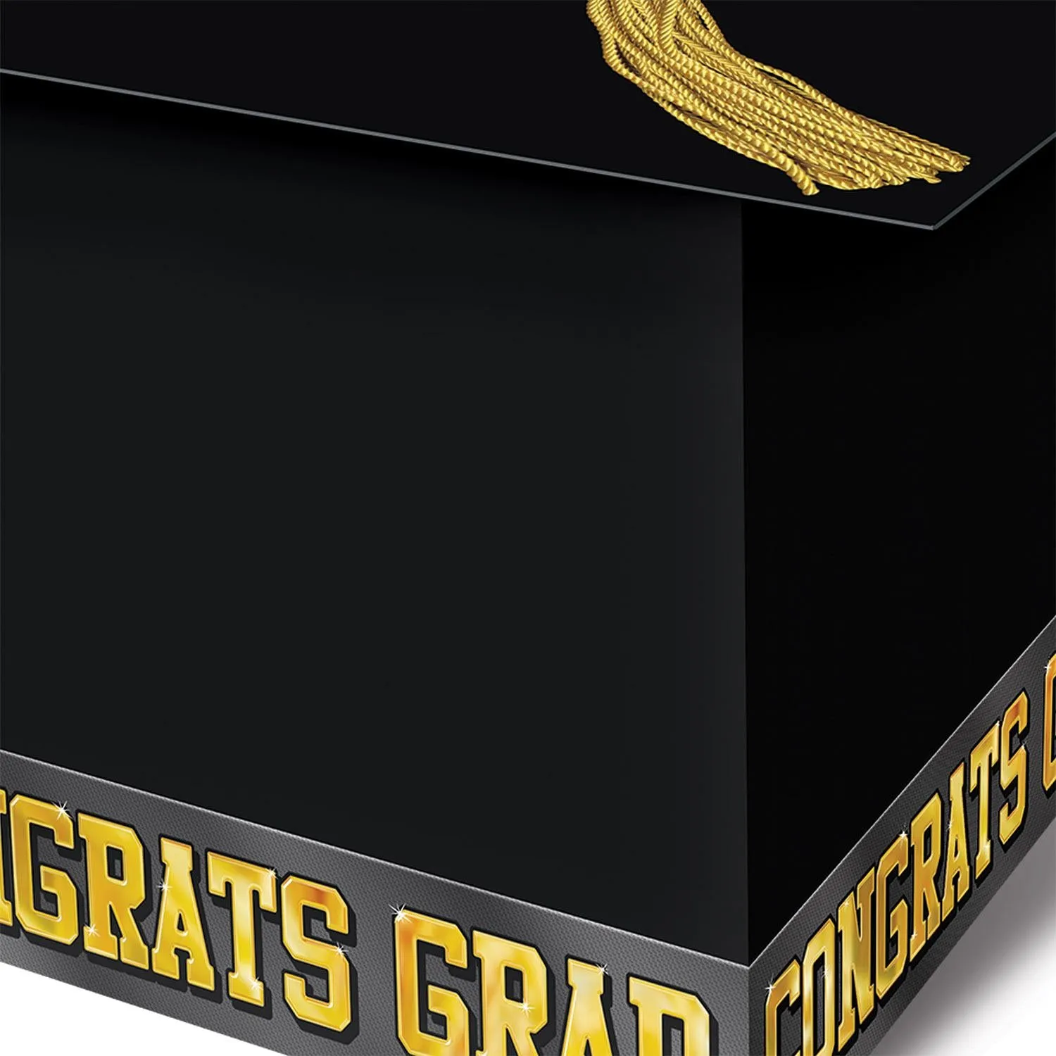 Grad Cap Graduation Party Card Box - black