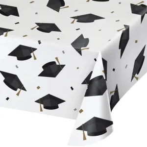 Grad Cap Toss 54 x 102in Paper Table Cover