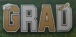 GRAD Yard Decorations with Stakes (10x14)