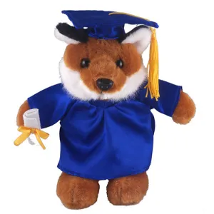 Graduation Stuffed Animal Plush Fox 12"