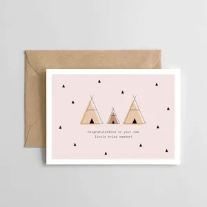 Greeting Card | Congratulations on Your New Little Tribe Member! | Spaghetti & Meatballs