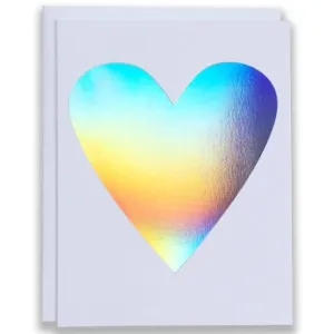 Hologram Foil Heart Love Card