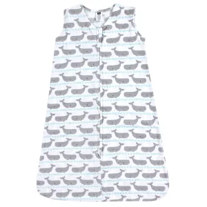 Hudson Baby Cotton Sleeveless Wearable Sleeping Bag, Sack, Blanket, Whales