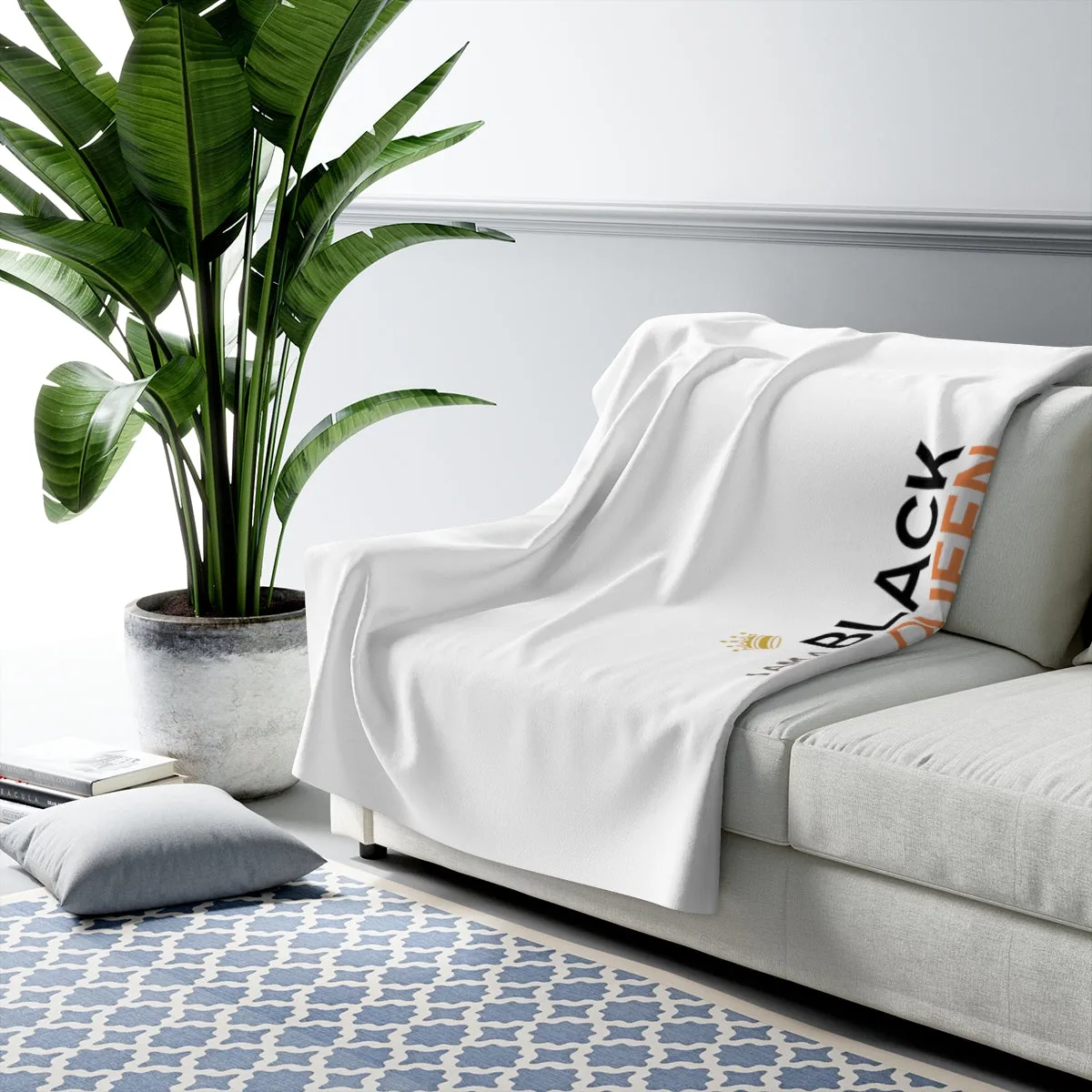 IAC  Home & Livings- Blankets  / Sherpa Fleece Blanket / I am a black queen