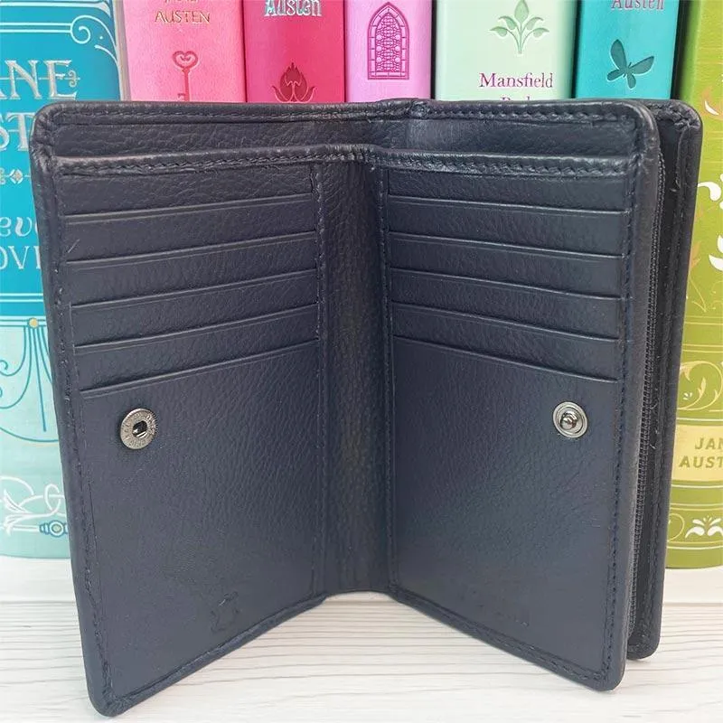 Jane Austen Books Design Wallet in Navy