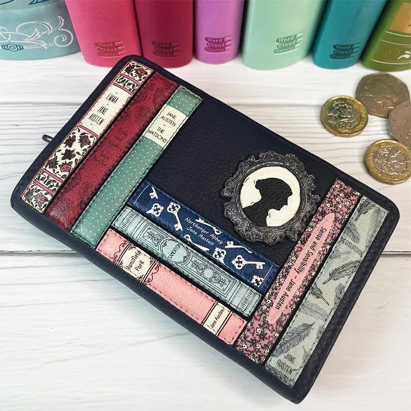 Jane Austen Books Design Wallet in Navy