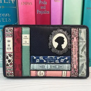 Jane Austen Books Design Wallet in Navy