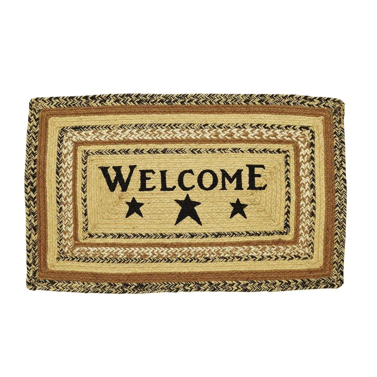 Kettle Grove "Welcome" Rectangle Braided Rug 20x30"